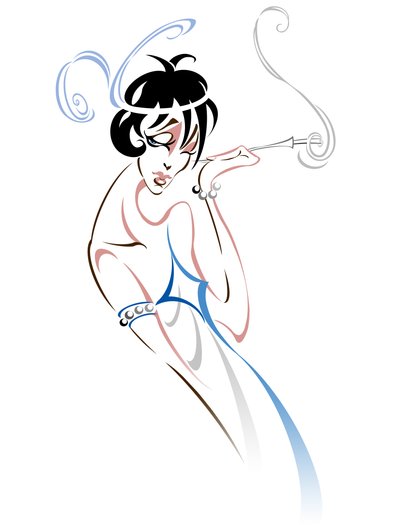 Flapper with Cigarette by Neale Osborne